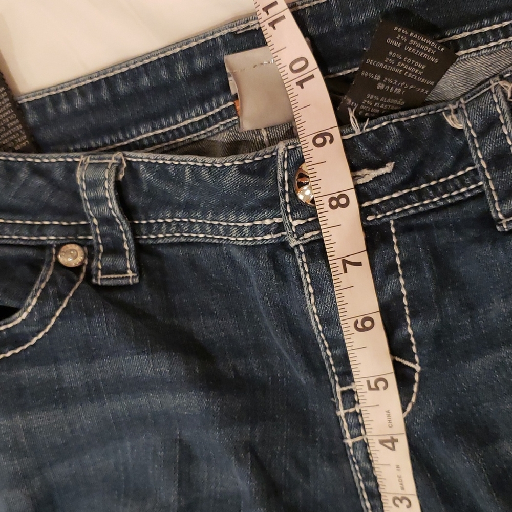 Harley-Davidson Blue Straight Leg Mid Waisted Jeans Size 12 - Picture 6 of 10